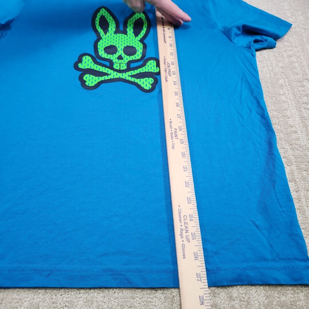 Psycho Bunny Shirt Men 6 Jordan Mesh Tee Blue Pima Cotton Wealth NEW - Picture 4 of 12
